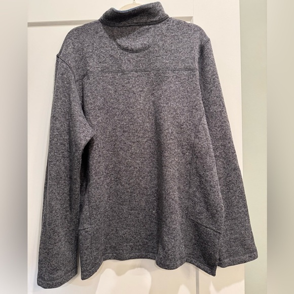 Woolrich Pullover Sweater Mens Medium Mock Neck 1/4 Zip Gray Long Sleeve - Picture 2 of 8
